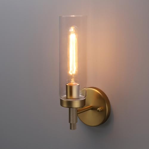 Phansthy FZUS264-D Rustic Industrial Wall Sconce Light With 3.14"/8Cm Tubular Clear Glass Lampshade thumb #7