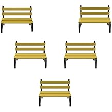 1/72 5-Pack Park Benches Chairs Set for Garden Diorama Railway Scenery Miniature Furniture
