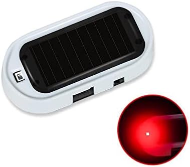QUS New USB Charging LED Car Solar Simulation Anti-Theft Warning Light Wireless Intelligent Sensor Signal Lights Strobe Lamp Flash