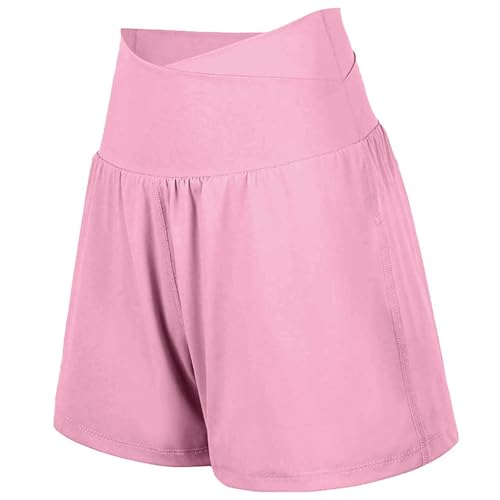 Flowy Shorts for Girls Kids with Spandex Liner 2-in-1 Athletic Running Pants Elastic Lounge Comfy Trousers with Pockets2