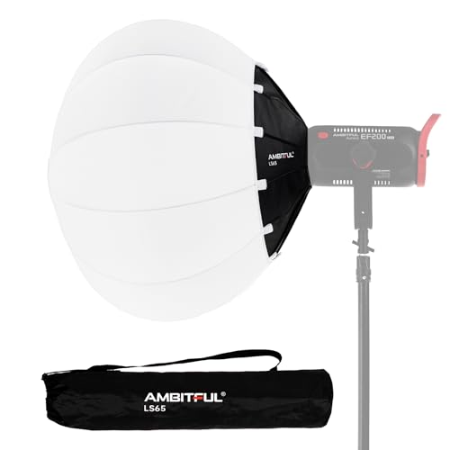 AMBITFUL LS65 Lantern Softbox 25.6 inch/65cm Soft Lighting Modifier Bowens Mount Softbox for Video...