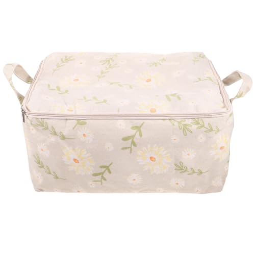NOLITOY Juguete Contenedores De Almacenamiento Con Tapas Hogar Organizador De Ropa Cesta De Almacenamiento Organizador De Bolsas Extra Cajas Funda Nordica Cestas Cubitos Tela Beige Algodón