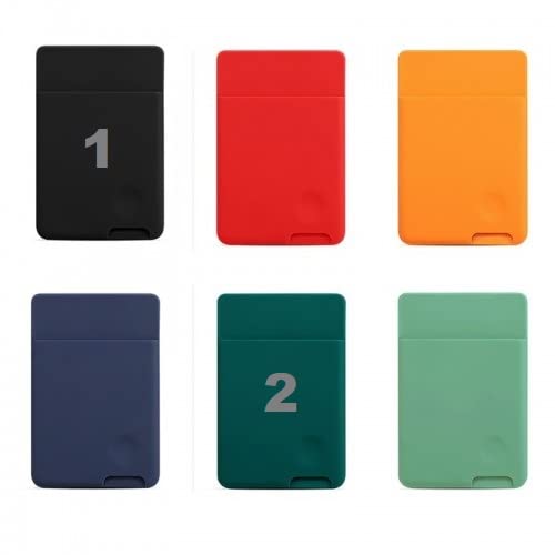 ClickCase Combo Pack of 2 Pcs. Liquid Silicone Metro/Credit Card Holder for Back of Mobile or Case,Adhesive Sleeves Stick on Phone Back Wallet for iPhone 14 Plus (Black & Green)-picture-23