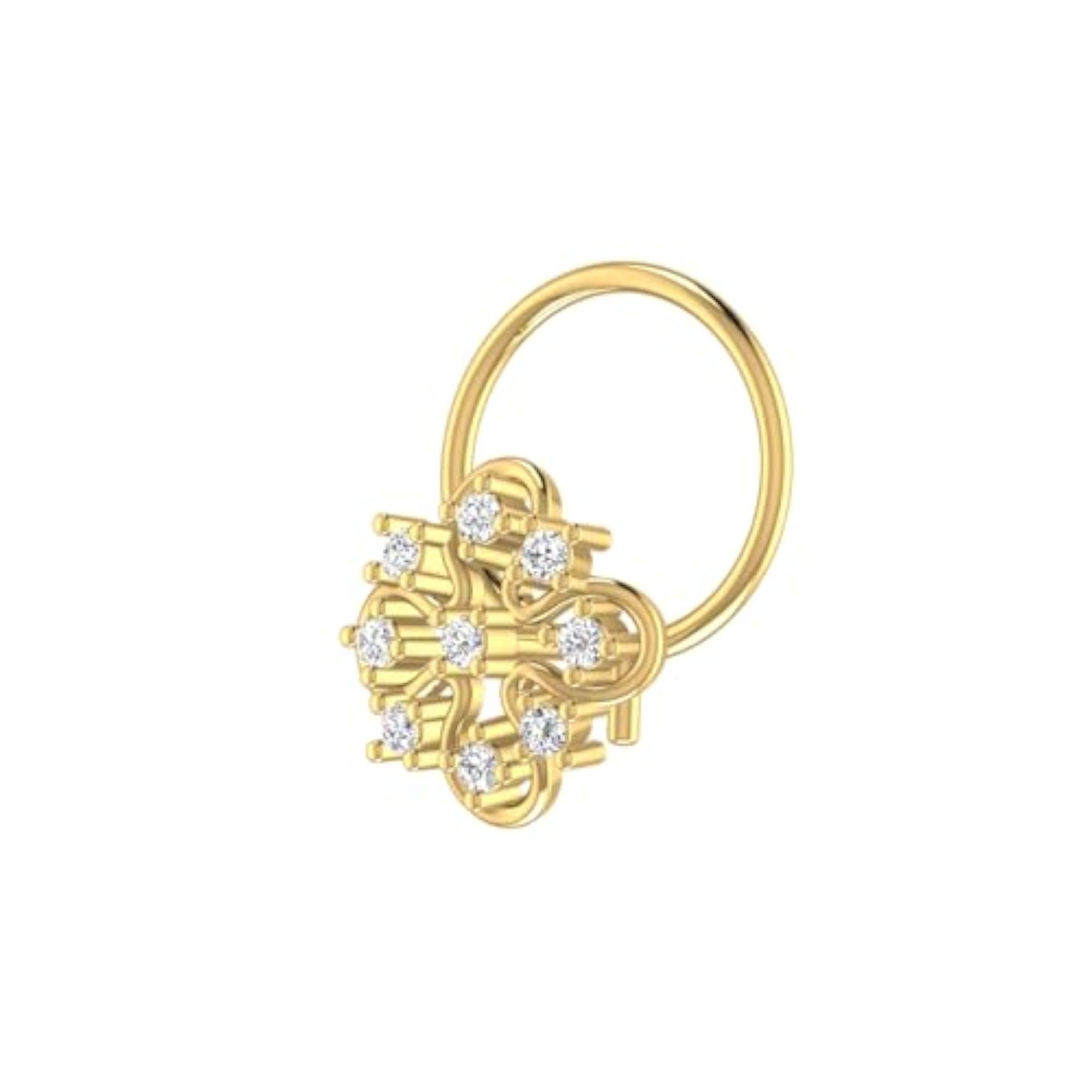 Women's 14Kt Yellow Gold Stud Nosering, Classic