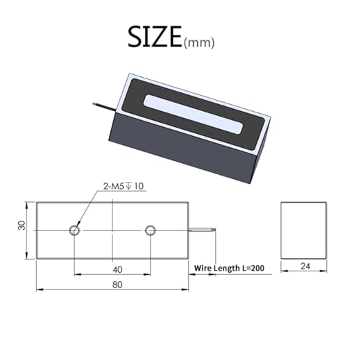 Électro-aimant rectangulaire 12V 24V pour blocage de porte et commande électrique - 7