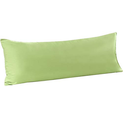 FLXXIE Body Pillow Cover - Super Soft Microfiber 20x54 Body Pillow Case - Envelope Closure, Wrinkle, Stain Resistant Sage Green Body Pillowcase, 20x54, Sage Green