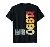 Año 1990 Febrero 1990 Retro 1990 Vintage 1990 Desde 1990 Camiseta