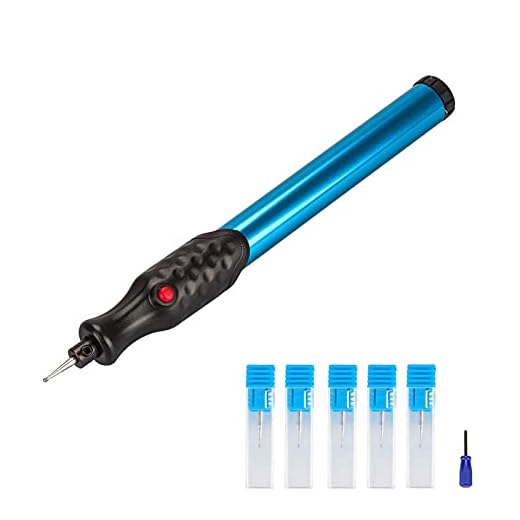 Electric Micro Engraver Pen Carve Engraving Tool Kit Cordless Precision Engraver for DIY Jewellery Making, Metal, Glass,Wood, Leather with Replaceable Diamond Tip Bit (A-Blue)
