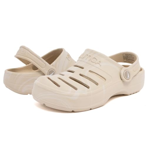 Image of Nautica Kids Clog Sandals - Slip-On Lightweight Water Shoes with Adjustable Heel Strap - Comfortable EVA Slip-Resistant Clogs for Boys & Girls - Toddler & Youth Sizes