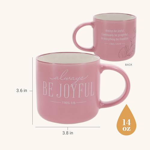 Image of Christian Art Gifts Always be Joyful Ceramic Coffee & Tea Mug for Women