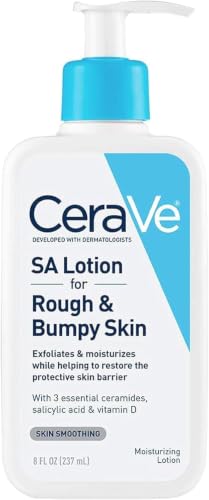 Image of CeraVe SA Lotion for Rough & Bumpy Skin, Vitamin D, Hyaluronic Acid, Lactic Acid & Salicylic Acid Lotion, Fragrance Free & Allergy Tested, 8 Ounce (Pack of 12)