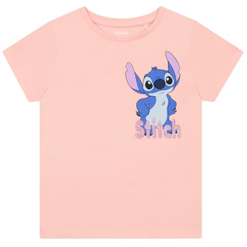 Image of Disney Girls Shirt And Kids Shorts, Stitch Girls Outfit Set, Lilo And Stitch Shirt For Summer Clothes, Multicolor 6