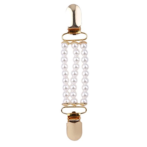 VWH Femmes Canard Clips Perlés Alliage Châle Chemisier Chandail Cardigan Accessoires (Blanc) Cover