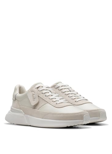 Clarks Para Hombre. 26179691 Zapatillas De Piel Craft Pace Blanco (40), Plano, Cordones, Casual - 4