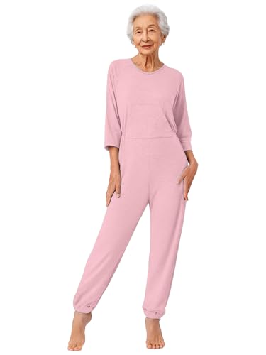 Mono para ancianos con cremallera en la espalda antiarranque pijama sanitario
