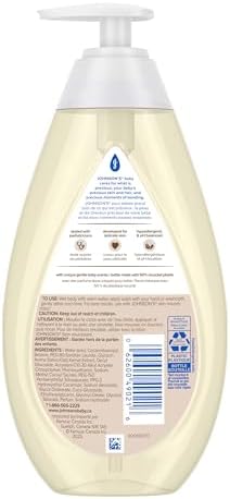 Johnson’s Skin Nourish Moisture Vanilla & Oat Body Wash - Baby Bath Skin Care - Sensitive Skin - 600 mL, Vanilla Fragrance
