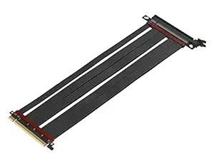 LINKUP - Extreme4+ PCIe 4.0 X16 Riser Cable [RTX3090 x570 B550 RX6900XT Tested] Twinax Shielded High-Speed Vertical Mount Gaming PCI Express Gen4?Straight Socket {60cm} TT Compatible