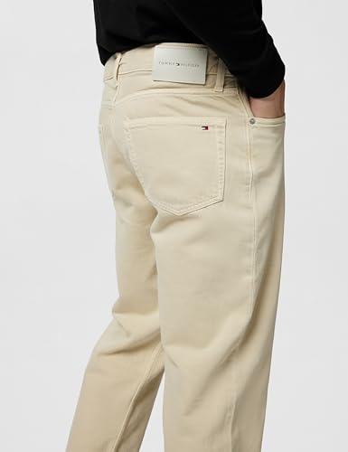 Tommy Hilfiger Herren Jeans Hose Tapered Harlem Mid Rise, Elfenbein (Soft Cream), 30W/36L – Ansicht 6