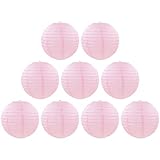 Lanito 提灯 布提灯 ピンク 布ちょうちん お盆 店舗提灯 9個セット 防水 日焼け止め 燈籠 屋外ランタン お盆飾り イベント お祭り 居酒屋/誕生日/結婚式/出店/DIY絵画/装飾用 (25cm)