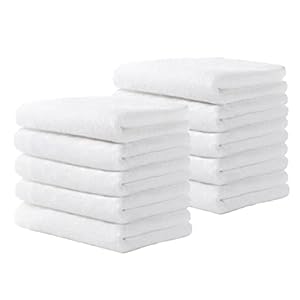 Yoofoss Luxury Washcloths Towel Set 10 Pack Baby Wash Cloth for Bathroom-Hotel-Spa-Kitchen Multi-Purpose Fingertip Towels & Face Cloths – White