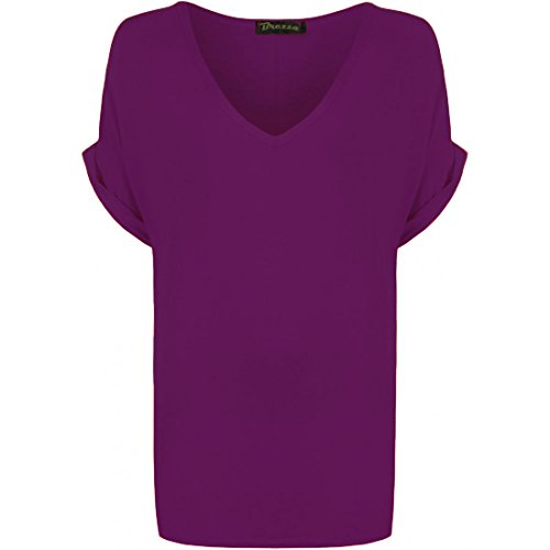 T-shirt manches longues col en V noir fluide pour gommer les rondeurs avec style