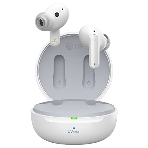 Image of LG FP6W Active Noise Cancelling Earbuds, 22 Hrs Battery, UV Nano Case, 3D Sound Bluetooth Headset (White, True Wireless)