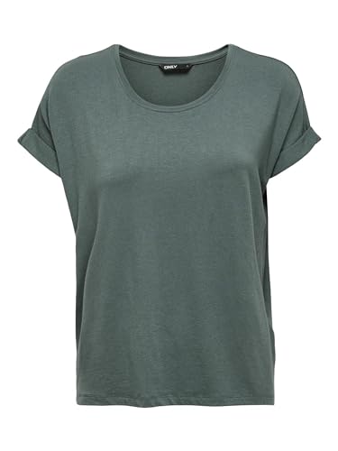 ONLY Onlmoster S/s O-Neck Top Noos JRS T-Shirt, Vert (Balsam Green), 42 (Taille Fabricant: X-Large) Femme