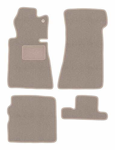 Tapis de voiture pour Mercedes SL R107 en velours beige élégant haute qualité