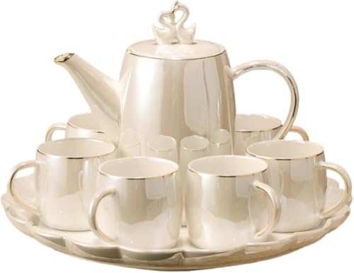 Zxyler陶磁器ティーセット 8点回転式 茶器セット 夫婦茶碗 おしゃれ ギフトボックス付き 結婚祝い・新築祝い・新生活向け