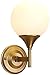 XLHEE Minimaliste Moderne Creative Wall Lampe Forgée des Lampes en Métal Feux De Mur LED E27 Creative Simple Cuivre Cuivre Givré Lit Tête De Tête De Chambre À Coucher