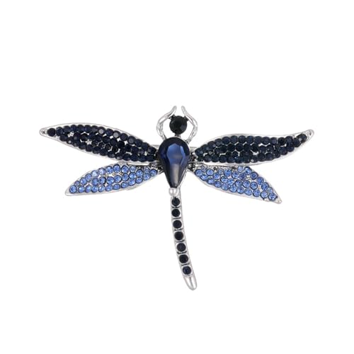 Image of Dragonfly Brooch Rhinestone /Enamel Dragonfly Brooches Lapel Pin for Women Elegant Outfits Dragonfly Jewelry Gifts