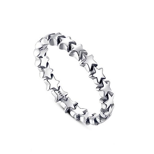 Bague pentagramme en argent sterling et collier étoile pour femme