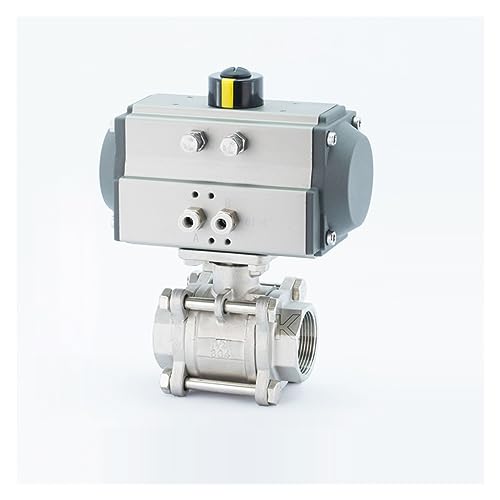 Robinet à Bille pneumatique DN40 en Acier Inoxydable 304 à Double Effet - 2