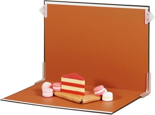 SITTO 12pcs背景セット 12枚背景紙 両面背景紙 1枚レフ板 12柄 28x42cm 2Lブラケットと2クランプ付き A3撮影背景 無反射 商品撮影 雑誌 美食 ジュエリー アクセサリー撮影など適合 ハンドバッグ付き