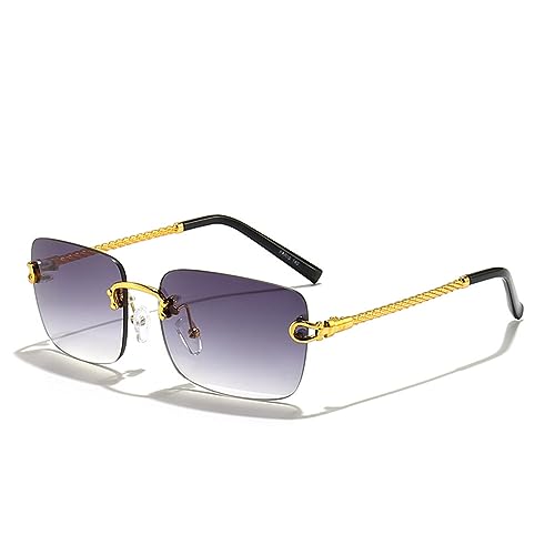 Gafas de sol clásicas retro que eliminan la presión en la nariz gracias al metal sin montura