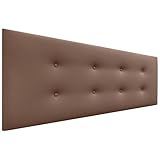 DHOME Cabecero de Polipiel o Tela AQUALINE Pro con 2 hileras de Botones Cabezal tapizado Cama Lujo (Polipiel Arcilla, 160x50cm (Camas 150/160))