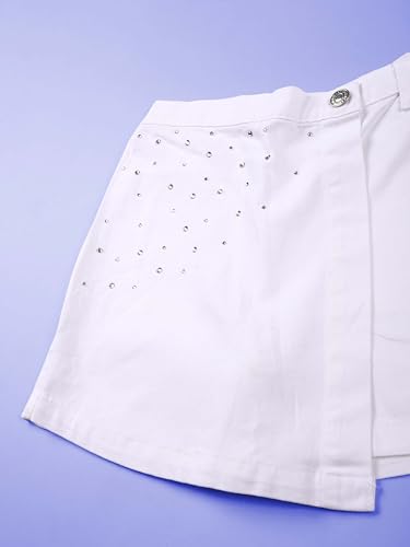 Image of KiddoPanti Girls Denim Over Lap Shorts