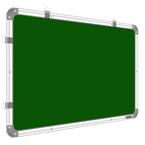 Image of YAJNAS 5x2 Feet Ceramic Steel (Magnetic) Chalk Board for Kids, Home & Kitchen with Heavy-Duty Aluminium Frame, Scratch-Proof & Corrosion-Proof Surface Chalkboard, Size - 5x2 Feet