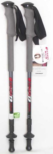 トレッキングステッキ（伸縮自在式）カーボン ブラック（２本１組）