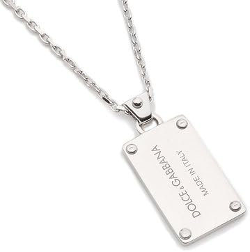 Amazon Dolce Gabbana ドルチェ ガッバーナ ネックレス メンズ Dolce Gabbana Wr0514 Dgロゴプレートペンダント シルバー 並行輸入品 ネックレス 通販