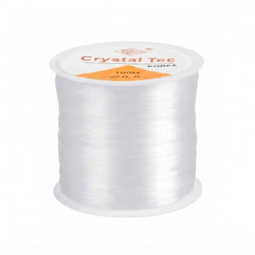 Image of Beadsnfashion 100M Elastic Thread for Jewellery Making (0.80 mm) - Clear Elastic String for Jewellery Making, Strong Stretch Cord for Beading & Crafts