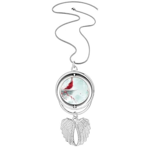 Collier aquarelle chinoise et ailes d'ange, le cadeau d'anniversaire idéal