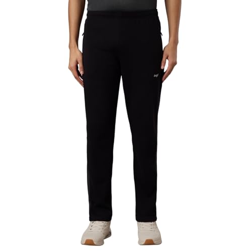 Image of berge' Men Cotton Polyester Comfy Regular Fit Sports Quality Track Pants with Secure Zipper Pocket, Casual Wear Lower Tracks Pant