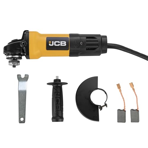 Image of JCB PROFESSIONAL - 750W 4 Inch Angle Grinder Machine | PREMIUM ULTRA COMPACT DESIGN | 6 Months Warranty, Carbon Brush, Spindle & Adjustable Guard, Handle | Cutting Machine 4 inch JCB