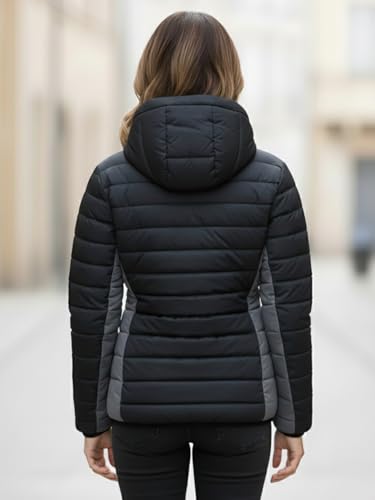 Image of LEOTUDE Women Loose Fit Jacket Puffer Winter Bomber Jacket|Stylish Jacket| Casual Hoody Jacket