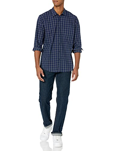 Image of Amazon Essentials Men's Regular-Fit Long-Sleeve Casual Poplin Shirt, Button Front, Business Casual, Collared