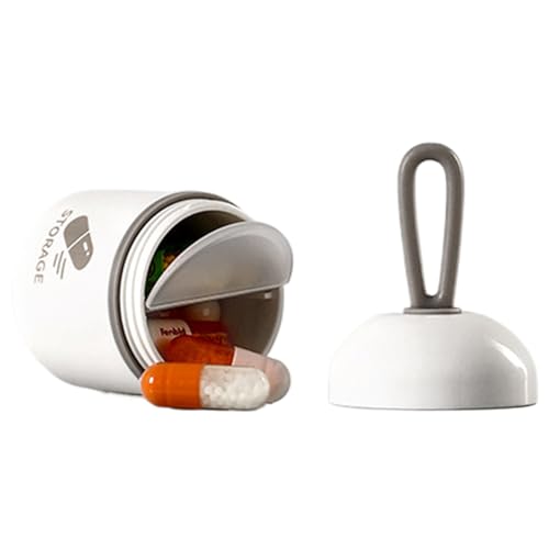 Pastillero de Gran Apertura para un manejo Sencillo. Portátil con múltiples Compartimentos. Suplementos nutricionales y Comprimidos. Personas Mayores.