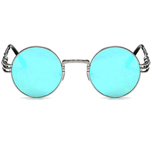 Óculos de Sol Steampunk Lentes Polarizadas Armação de Metal Banned 1976 Moda Casual Retro Unissex (C
