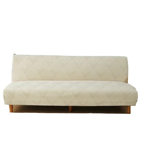 Housse de canapé clic clac extensible jacquard beige taille S - 2