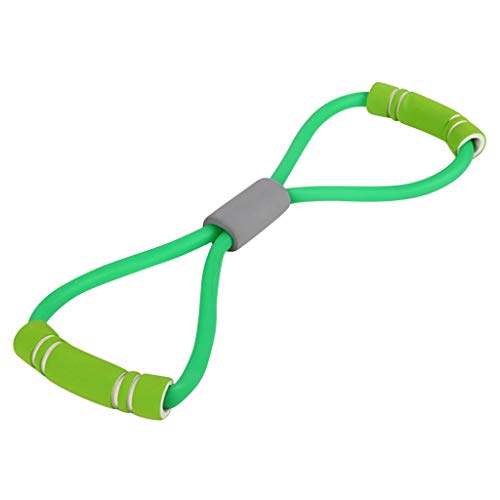 Figure 8 Bungee Cord Latex Resistance Band for Men and Women for Muscle Building, Arm, Chest Expansion, Yoga Gym Fitness